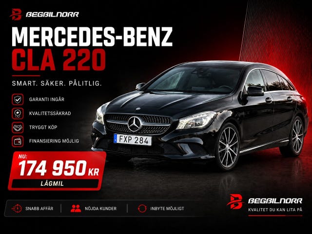 Begagnad Mercedes-Benz CLA220 till salu Luleå