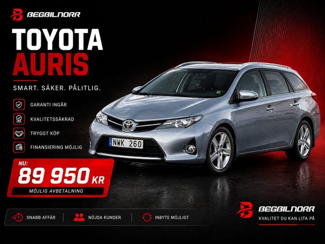 Begagnad Toyota Auris till salu Luleå