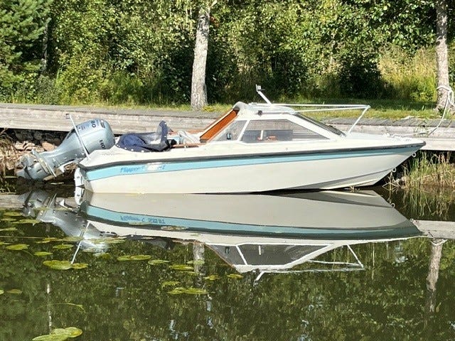 Flipper 535 med Honda 80 HK  från 2014 och 80 kärra