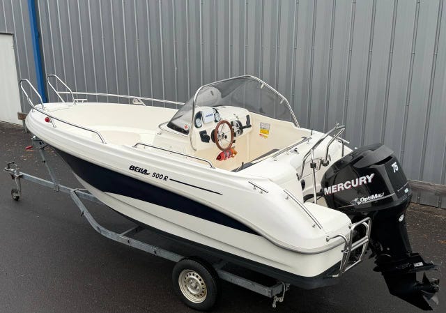 Bella 500R Mercury Optimax 75hk | Endast 125timmar Nyservad