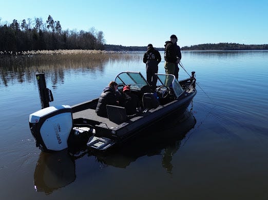 Finval 555 Fishing Pro – fullutrustad sportfiskebåt med 150 hk Evinrude!