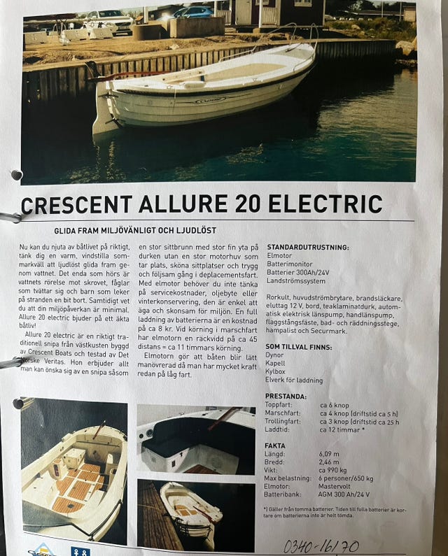 Crescent Allure Electric 20 2015
