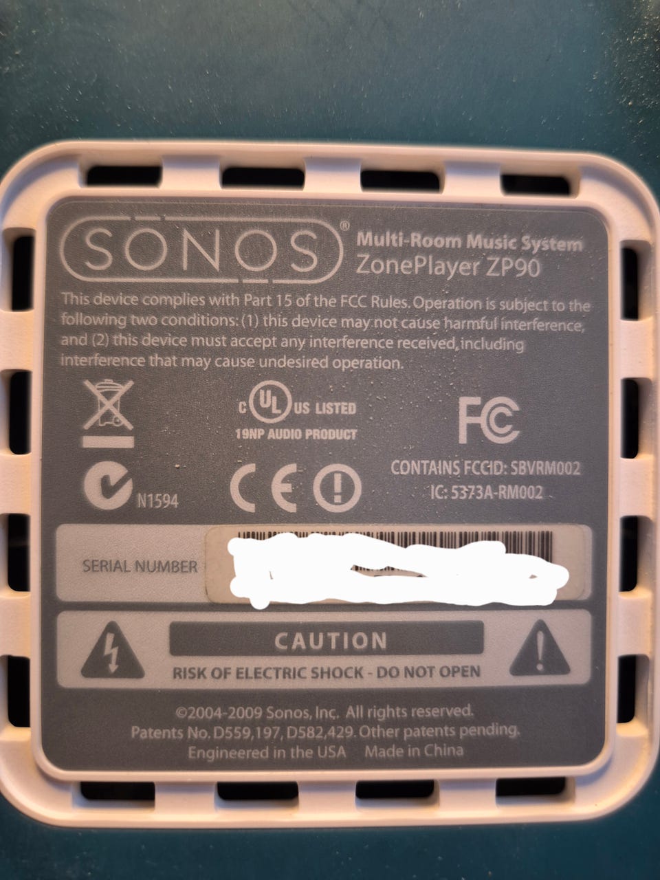 Sonos ZonePlayer ZP90 nätverksspelare vit | Blocket