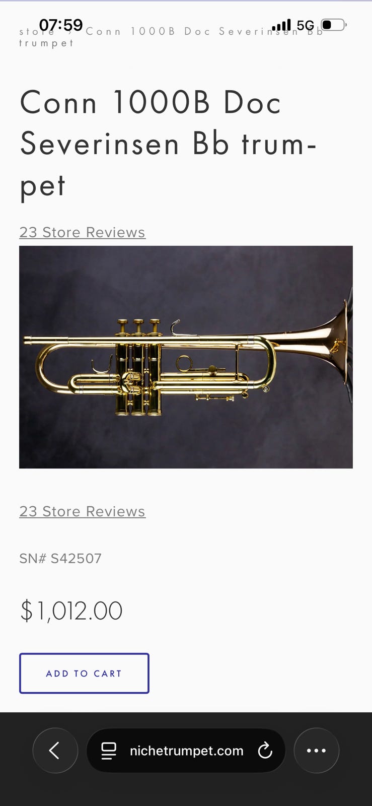 Proffs trumpet CONN Doc Severinsen model | Blocket