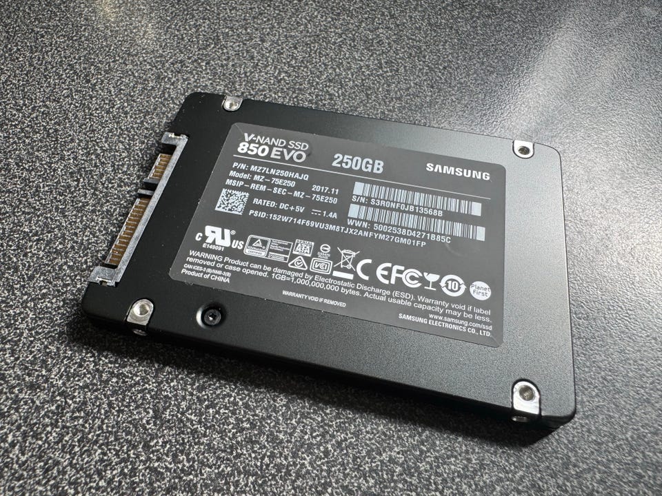 Samsung 850 EVO SSD 250GB 2,5