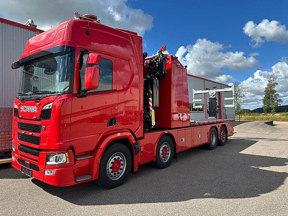 Bärgningsbil ESSEL ET1200 TUNGFLAK med kran LEVKLAR