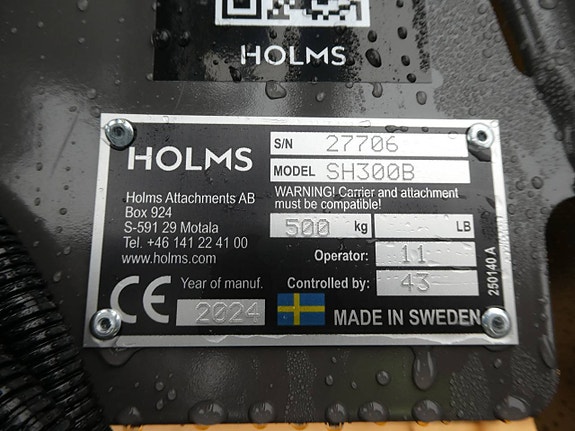 Sopvals Holms SH 300B-2024 med Stora BM Fästet 6 of 6