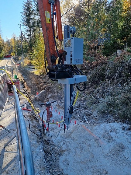 Borrigg / borrbalk för minigrävare