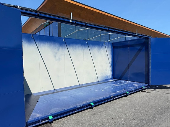 Hakarps - 40m3 container med öppningsbar sida + kapell 4 of 5