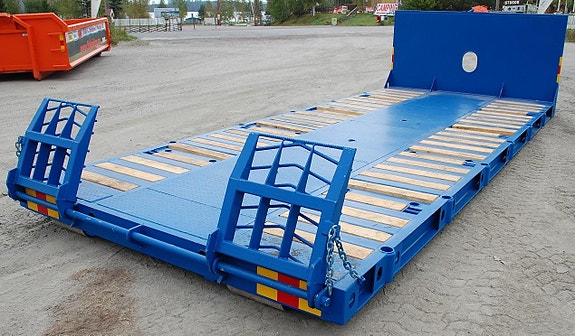 Maskinflak SISU 20 ton med rullar + ramper 2 of 6
