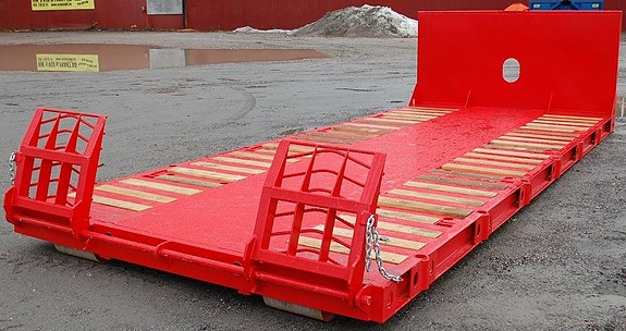 Maskinflak SISU 20 ton med rullar + ramper 6 of 6