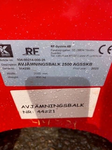 Rf-system avjämningsbalk 2500AGSSKB 2 of 2