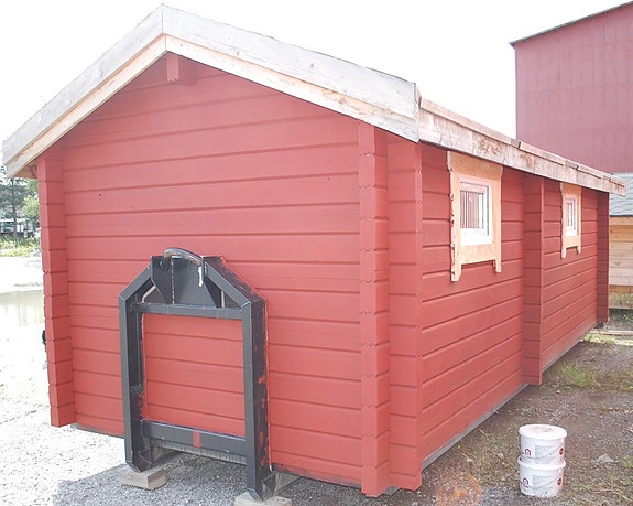 Flyttbar Timmerstuga på lastväxlarram (för lastbil) 4 of 7