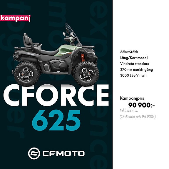CFMOTO C FORCE 625 EPS TURF  SUPERKAMPANJ 3 of 30