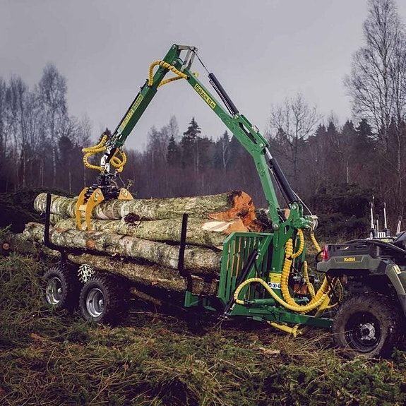 -- Skogsvagn ATV 2 ton Kran 4,2 m, driv, ramstyrd & elstart *KAMPANJ* 4 of 7