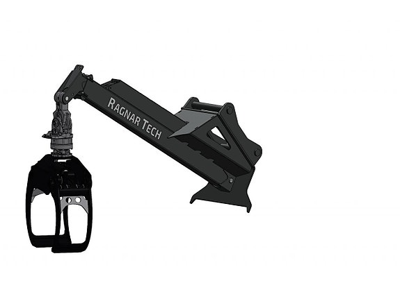Kranarm med rotator, hydrauliskt utskjut - Oilquick / EC-oil 5 of 5