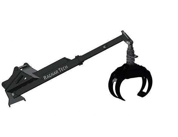 Kranarm med rotator, hydrauliskt utskjut - Oilquick / EC-oil 4 of 5
