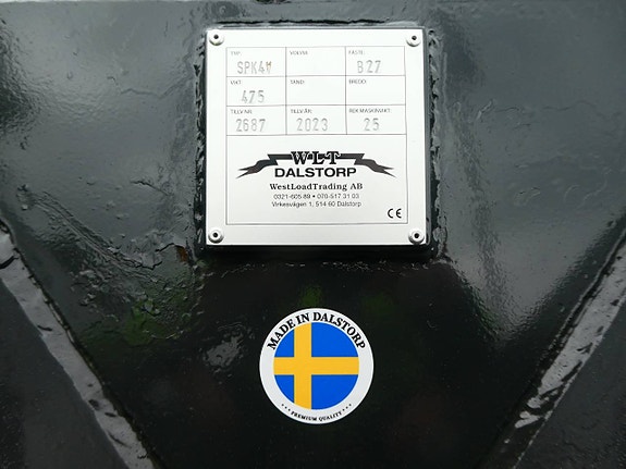 Beg WLT Sprängmattekranarm 4m Grävfäste B27/S2 6 of 6
