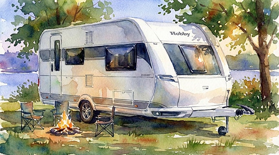 Hobby 595 KML MAXIA, långbädd, Flexibel våningssäng