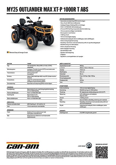 Can-Am Outlander MAX XT-P 1000R T ABS *Ränta 3,75% 15 of 15