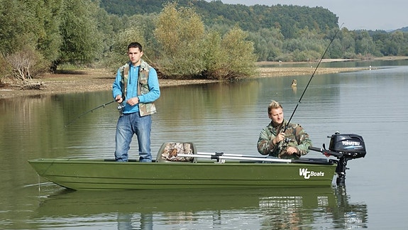 WG Boats Jon 10 Grön flatbottnad aluminiumbåt KAMPANJ