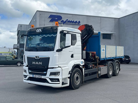 MAN TGS26.510 Hiab Lastväxlare och kranflak samt schaktflak