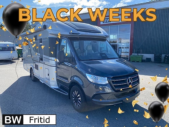 Adria Matrix Supreme MB 670SL Black Weeks-Solcell&Litium ingår
