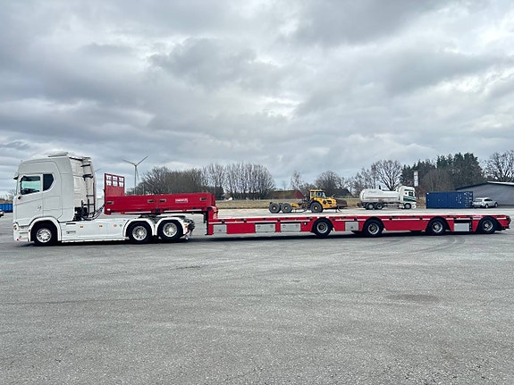Scania S 580 Dragbil med Langendorf Trailer med Ramper 3 of 12
