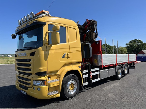 Scania R410 Brädgårdsbil stor kran Jibb