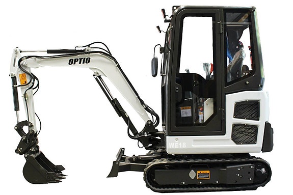 OPTIO WE18 | MINIGRÄVARE | GRÄVMASKIN | KOMPAKT GRÄVARE