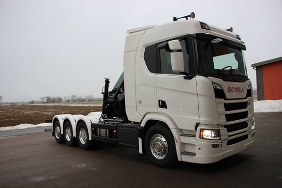Scania R590 B8X4*4NB  Kran Lastväxlare HIAB EX Hipro 302E-6 8 of 12