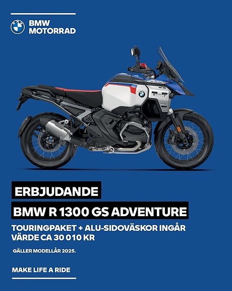 BMW R1300GS Adventure TB ASA860-890mm KAMPANJ Touringpaket, Alu-Sidoväskor ingår 3 of 6