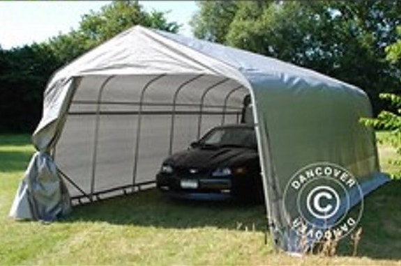 Garage och Båttält 3,6 x 7,2 x 2,7 PE Grå Nu! 7372:-