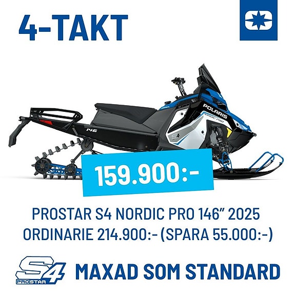 Polaris PROSTAR S4 NORDIC PRO 146" 55 000:- RABATT!! -25