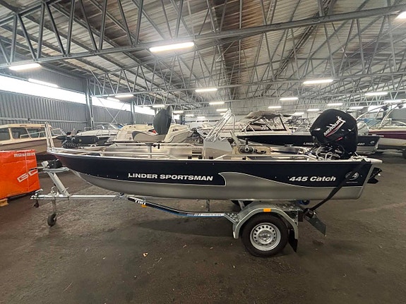 Linder Sportsman 445 Catch, Mercury 30hk, Sportfiskeutrustad