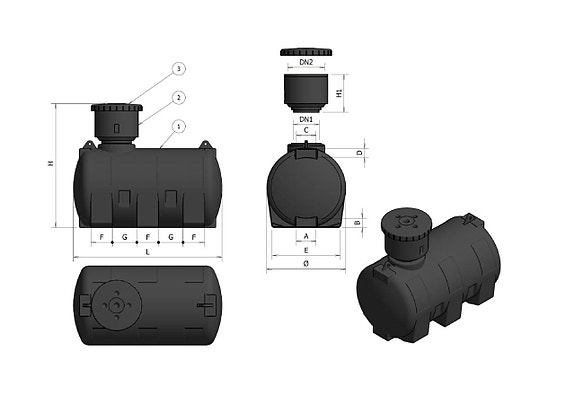 Älvestad-Tanken Sluten Tank CHU 1000-2000 liter 4 of 4