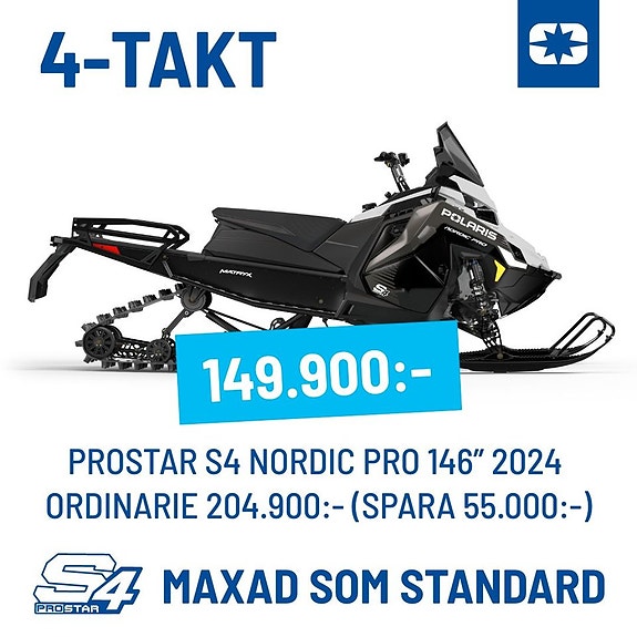 Polaris PROSTAR S4 NORDIC PRO 146" 55 000:- RABATT!! -24