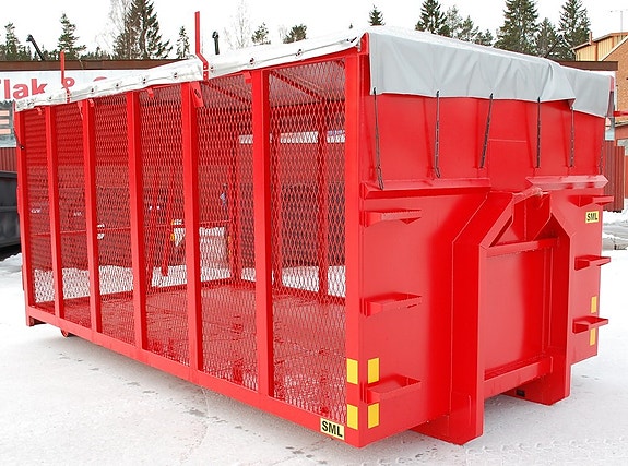 Vedcontainer SML med rullkapell 6 of 6