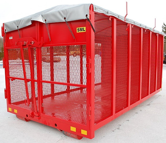 Vedcontainer SML med rullkapell 3 of 6