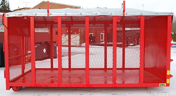 Vedcontainer SML med rullkapell 5 of 6