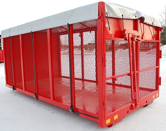 Vedcontainer SML med rullkapell 2 of 6