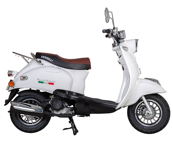 Moped Viarelli Retro Klass 1 Vit | Kampanj 2 of 12