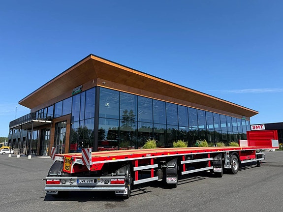 Hakarps - ROJO 4 axlad 18,5m rak trailer, styrning axl 2,3,4 4 of 12