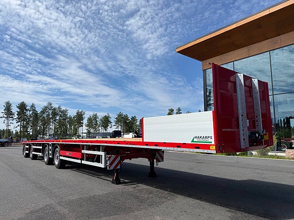 Hakarps - ROJO 4 axlad 18,5m rak trailer, styrning axl 2,3,4 3 of 12