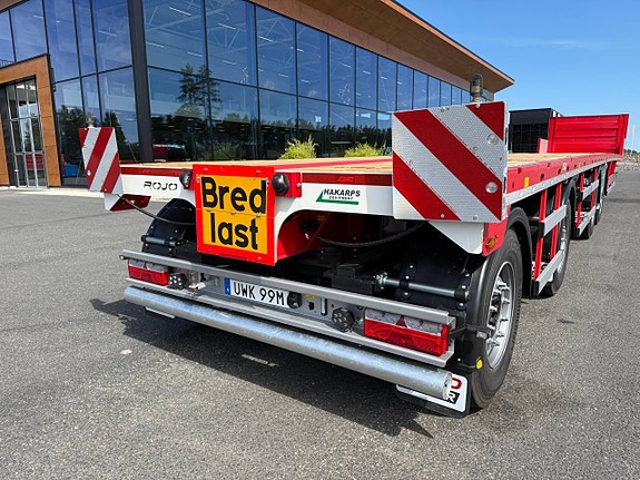 Hakarps - ROJO 4 axlad 18,5m rak trailer, styrning axl 2,3,4 7 of 12