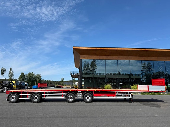 Hakarps - ROJO 4 axlad 18,5m rak trailer, styrning axl 2,3,4 2 of 12