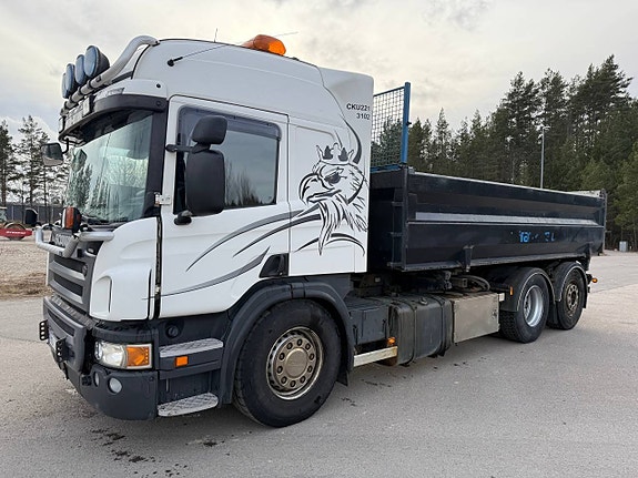 Scania P400 6x2*4 schakt/ tipp bil 7 of 10