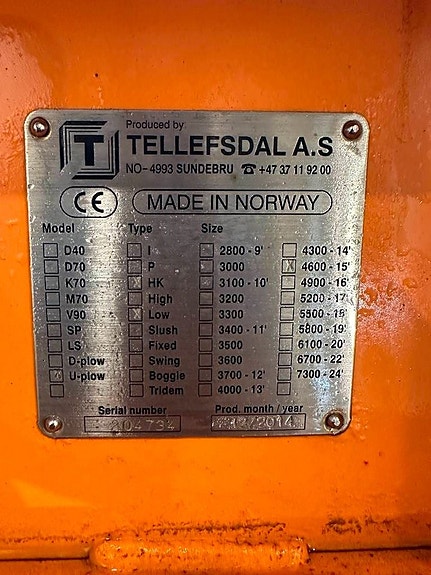 Tellefsdal U-plog LS 4600 7-4-4 nyskick 3 of 5