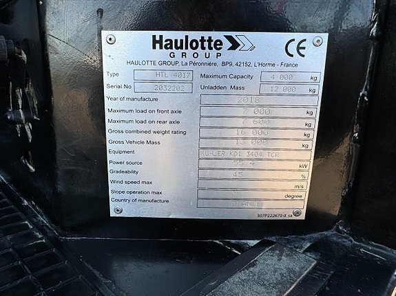Haulotte HTL 4017 23 of 23