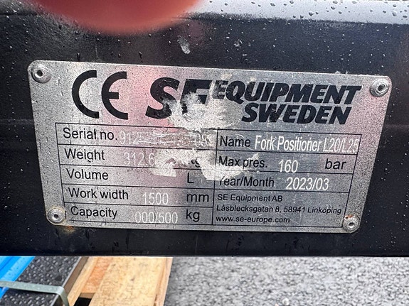 Hydraulgafflar till Volvo L25 mm i lager. Billig frakt 5 of 5